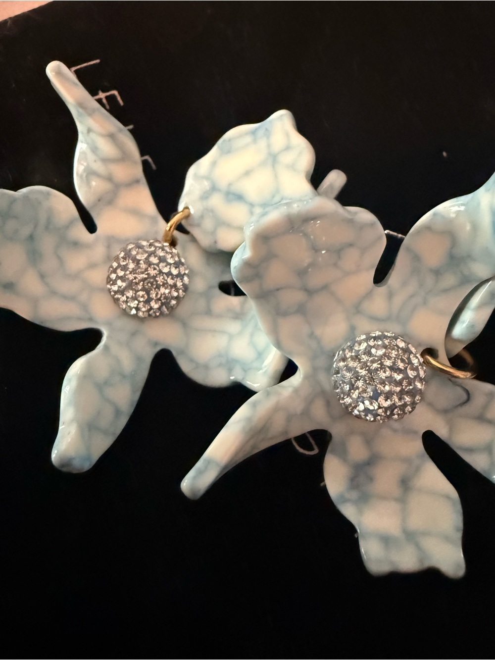 Lele Sadoughi Blue and White Cascading Earrings - Picture 5 of 5